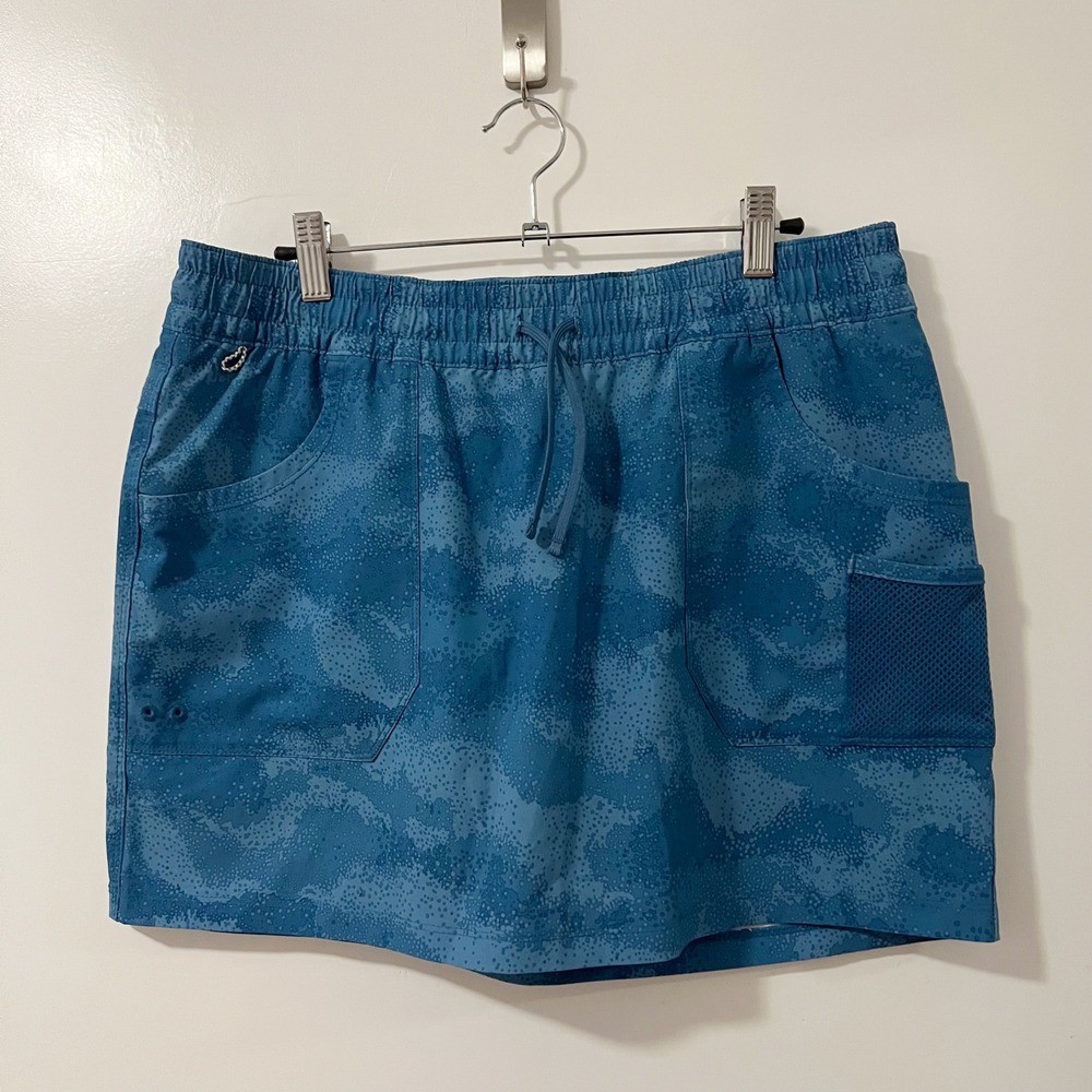 Columbia PFG Women's Skort Size M Blue Performance Fishing Skirt Activewear